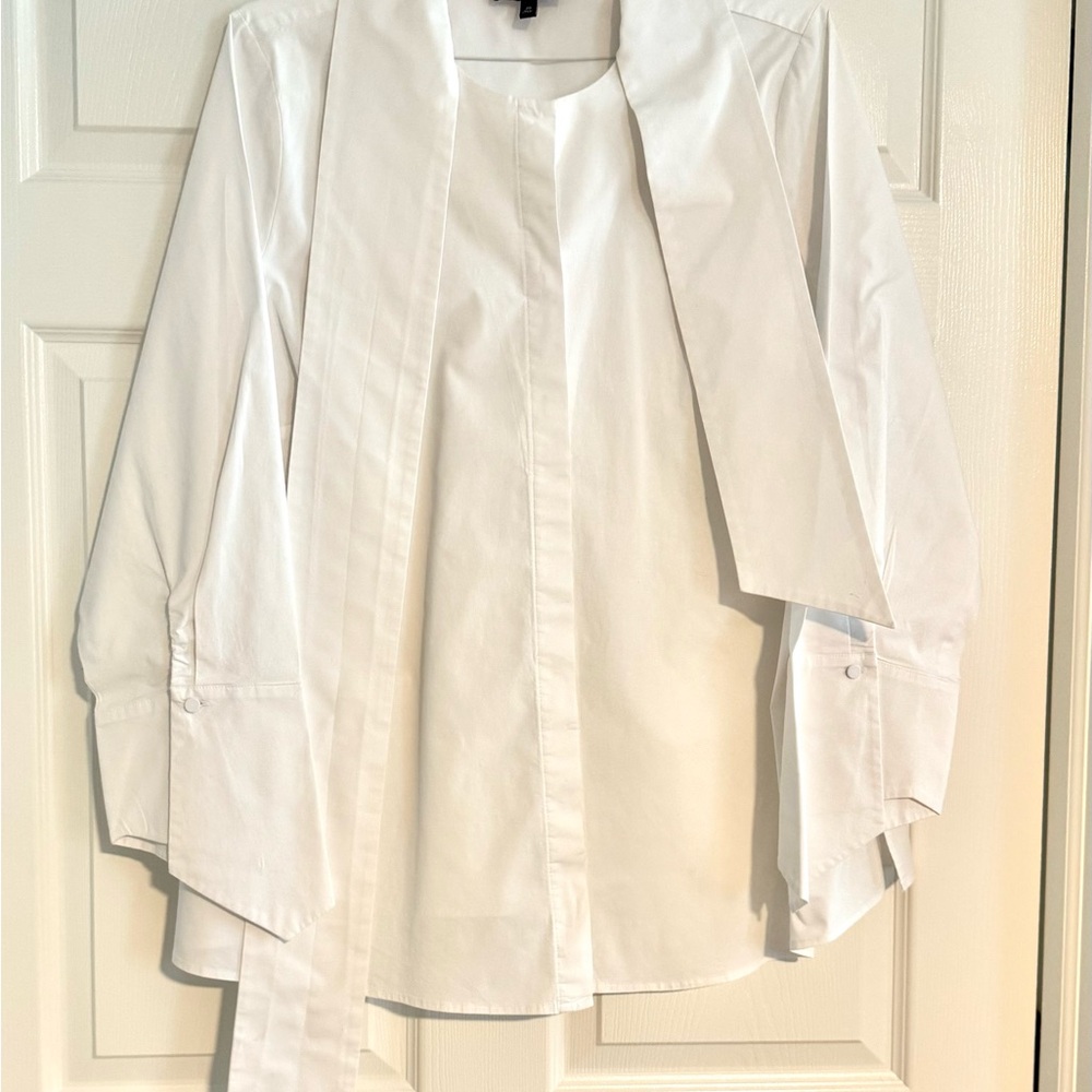 Eloquii x Kate Spade Dramatic Bow Poplin Blouse